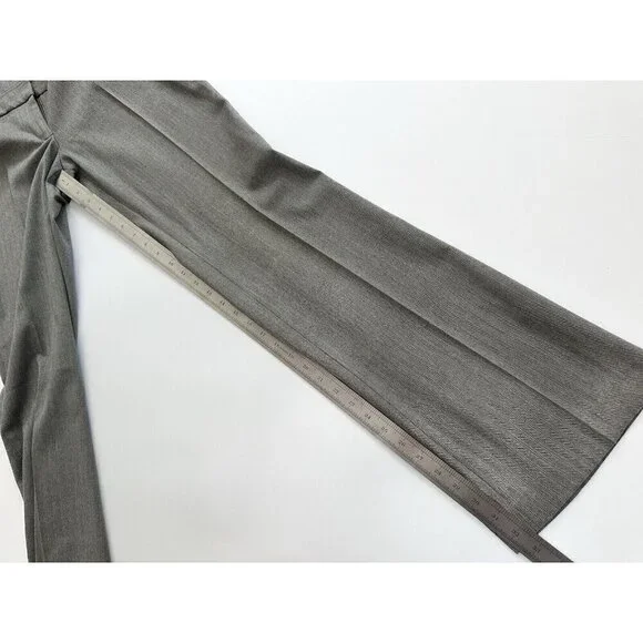 Express Editor Grey Work Career Office Pants Capsule Wardrobe Straight Leg 4R